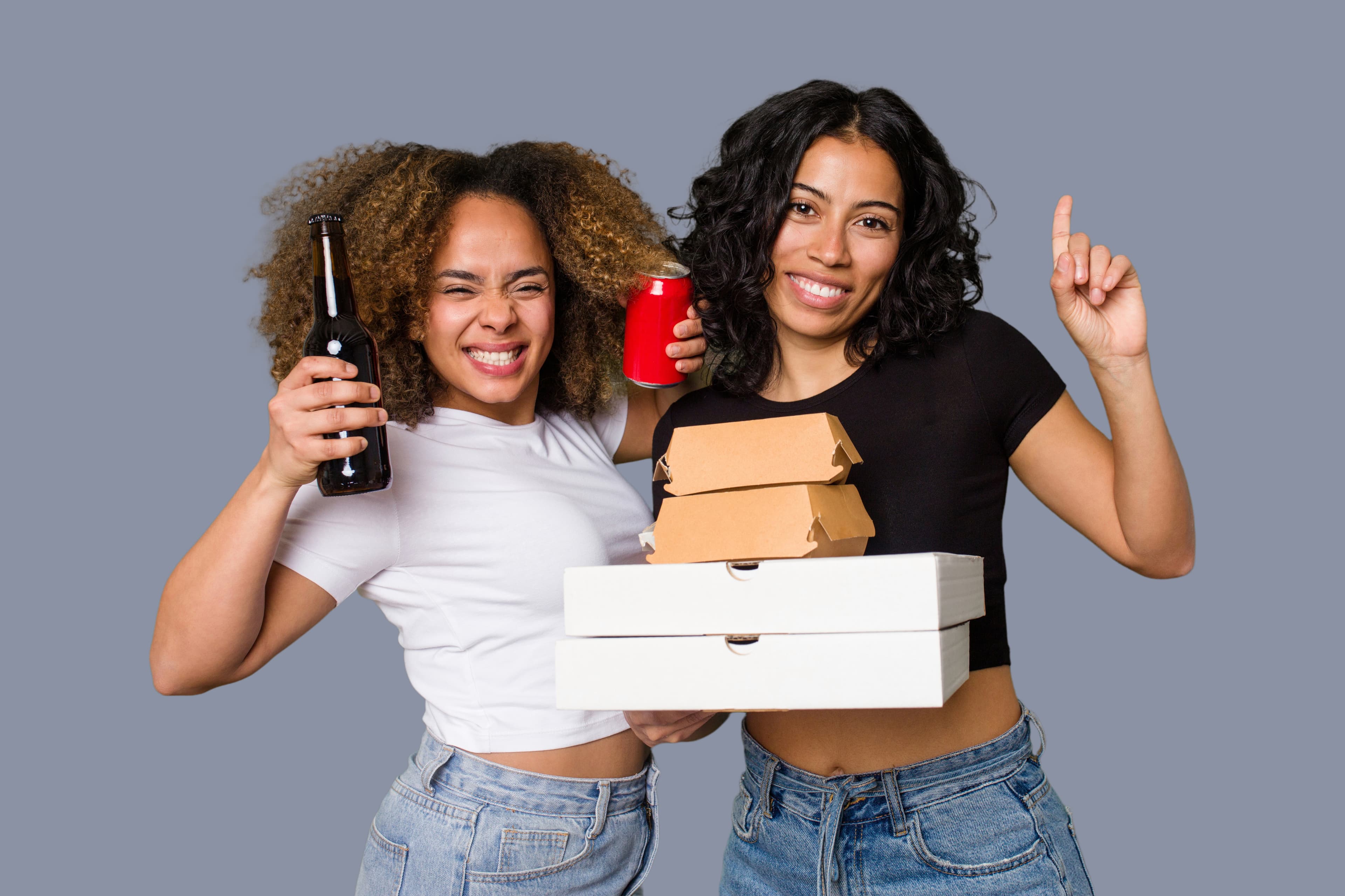 Happy women with delivery
